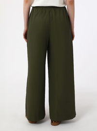 Baumwoll-Popeline-Hose Khaki