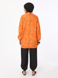Paisley-Print Modest Badeanzug - Orange