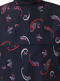 Paisley Bescheidener Badeanzug Marineblau