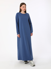 Robe Col rond Bleu