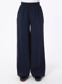 Modal Fabric Tie Detail Two-Piece Set Navy Refka Exclusive