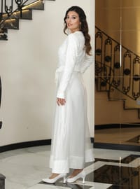 Orchid Abaya Suit White