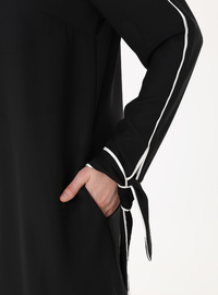 Plus Size Cuff Detail Tunic Black