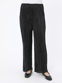 Pleated Plus Size Suit Black