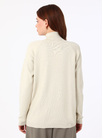 Rollkragenpullover - Creme