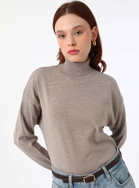 Pull Col Roulé - Vison