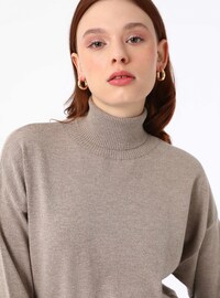 Pull Col Roulé - Vison