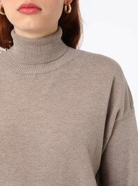 Pull Col Roulé - Vison
