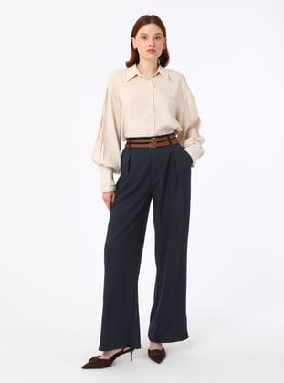 Navy Blue - Pants - Refka