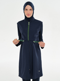 Burkini mit Langen Ärmeln Marineblau