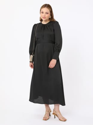 Asphalt Gray - Plus Size Dress - Alia