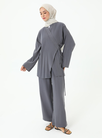 Modal Kimono Suit Grey