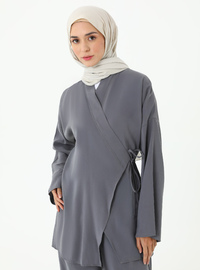 Modal Kimono Suit Grey