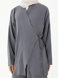 Modal Kimono Suit Grey