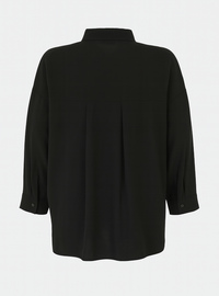 Plus Size Long Sleeve Shirt Black