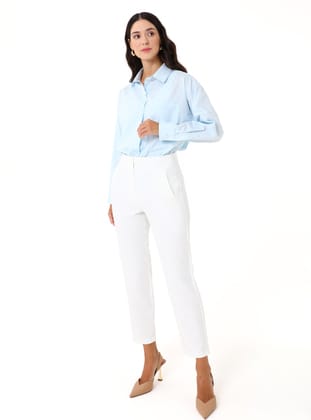 White - Unlined - Pants - Refka