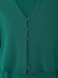 Aerobin Dress Tunic Two-Piece Set Emerald Green Refka