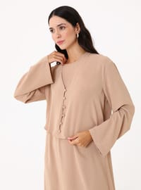 Aerobin Dress Tunic Two-Piece Set Camel Refka