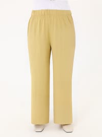 Ensemble Deux Pièces Tunik Pantalon Basique Grande Taille Aerobin Vert Pistache