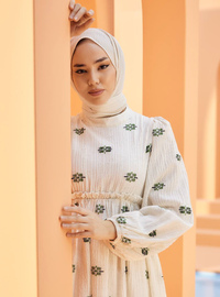 Robe Fleurie Modeste Crème