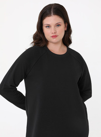 Kleid G.G. mit Raglanärmeln - Schwarz