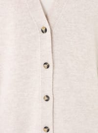 Strickcardigan mit Knöpfen Creme