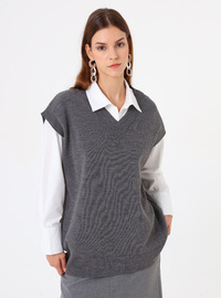 Pull en Tricot - Gris Clair
