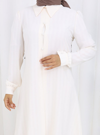 Ekru Asimetrik Tunik