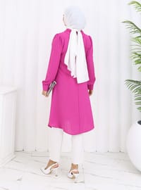 Fuchsia Tunika - Asymmetrischer Schnitt