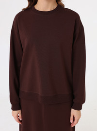 Sweatshirt & Rock Set Braun