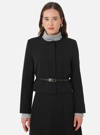 Ensemble Jupe Veste Deux Pièces Détail Ceinture Noir Refka