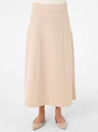 Ensemble Jupe Veste Deux Pièces Ceinture Détail Beige Refka