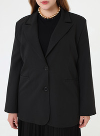 Classic Plus Size Jacket Black