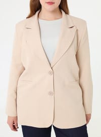 Classic Plus Size Jacket Beige Alia