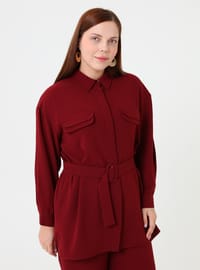 Ensemble Ceinturé Grande Taille Bordeaux