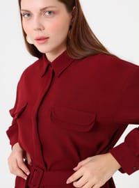 Ensemble Ceinturé Grande Taille Bordeaux