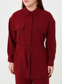 Ensemble Ceinturé Grande Taille Bordeaux