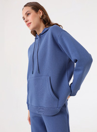Ensemble Sweatshirt Oversize et Pantalon de Jogging Indigo