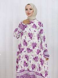 Floral Printed Tunic Purple
