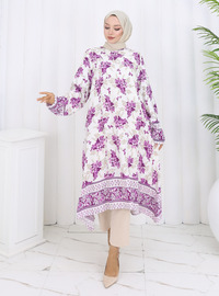 Floral Printed Tunic Purple