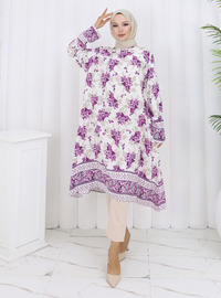 Floral Printed Tunic Purple