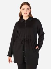 Tunique Pantalon Taille Cordon Fermeture Douce Grande Taille Ensemble Noir