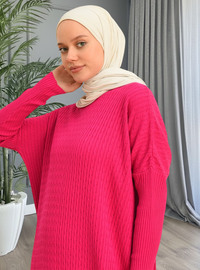 Strickkleid - Fuchsia