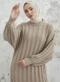 Robe Tricot Modeste Vison