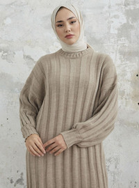 Robe Tricot Modeste Vison