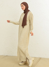 Robe en Tricot Gris