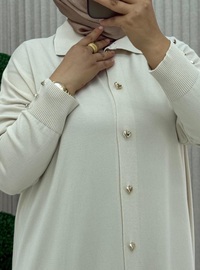 Langer Strickcardigan Grau
