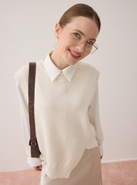 Pull en tricot - Blanc