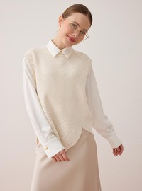 Pull en tricot - Blanc