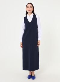 Strickkleid - Marineblau